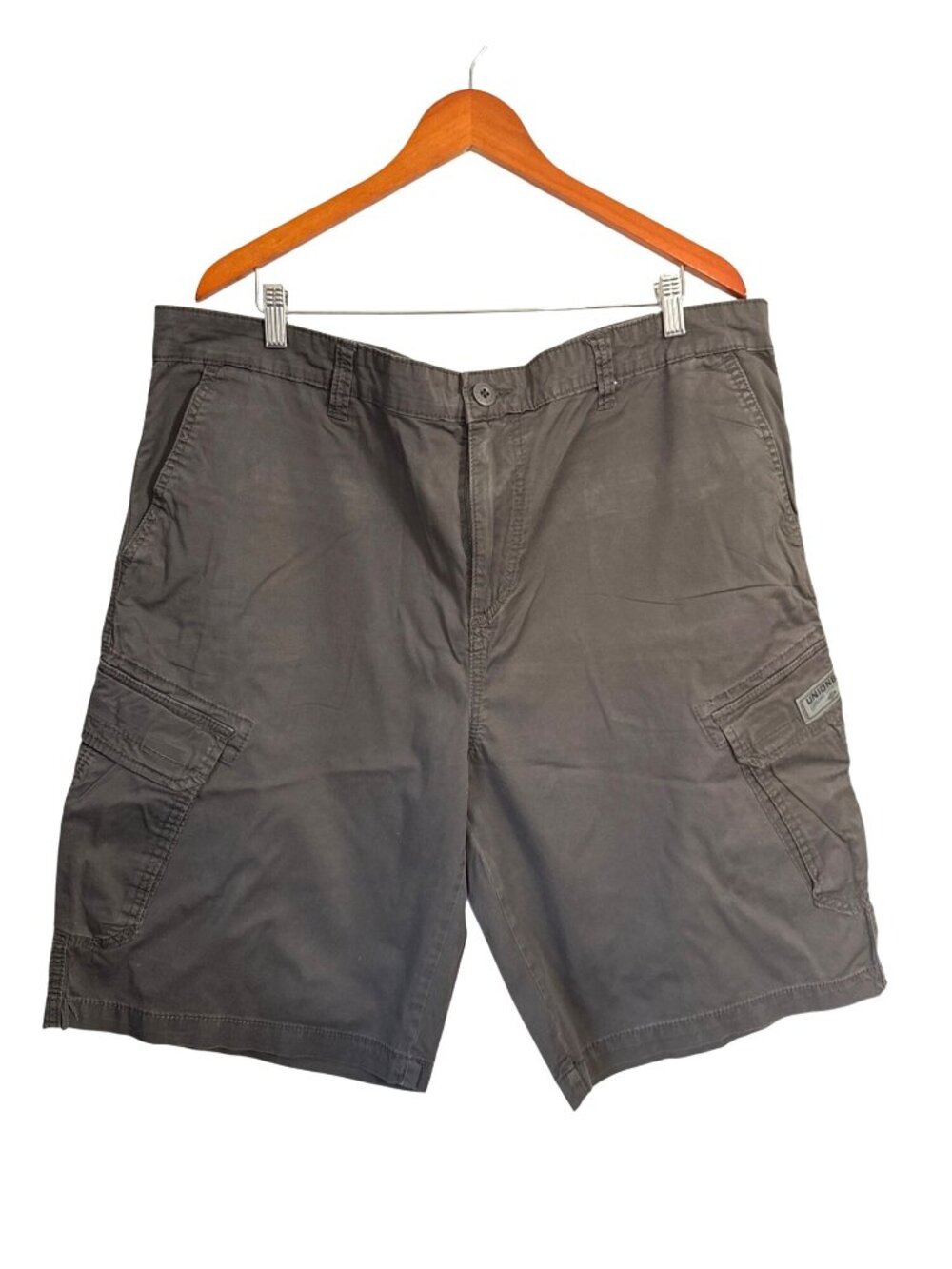 Unionbay Mens Gray Cargo Shorts Size 42 Cotton/Spandex Casual Wear With Multiple